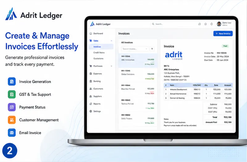 Adrit Ledger screenshot 1