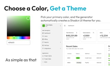 Shadcn/ui Theme Generator gallery image
