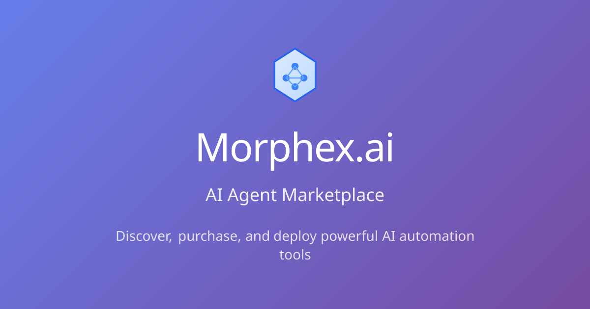 Morphex.ai - Main screenshot showing features and interface