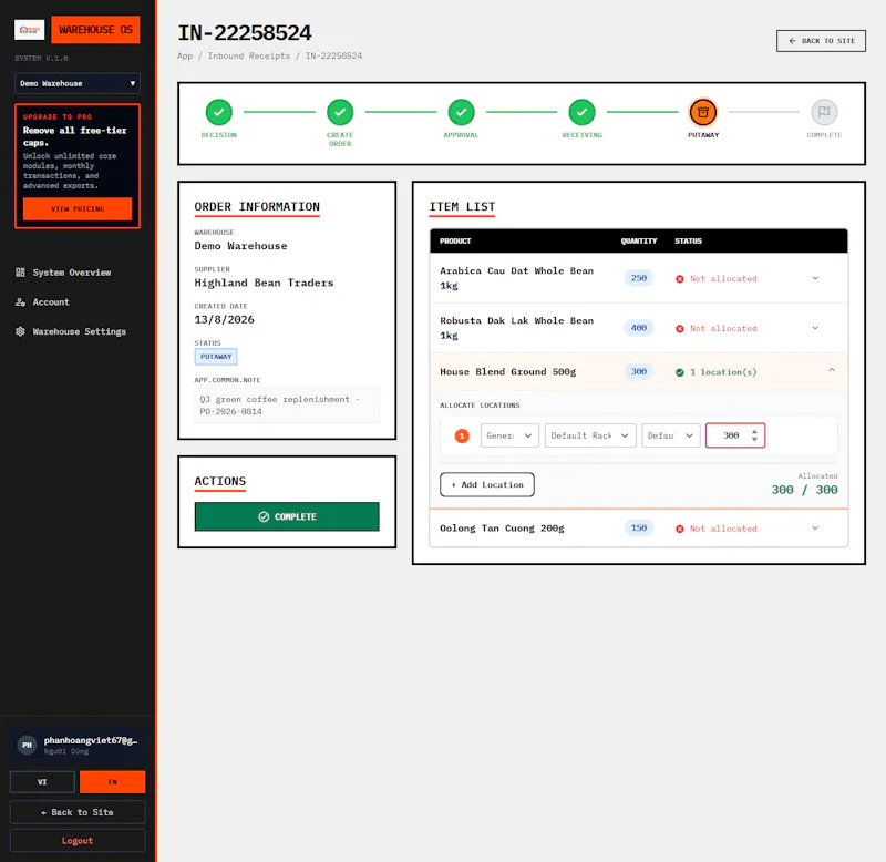 Warehouse OS screenshot 18