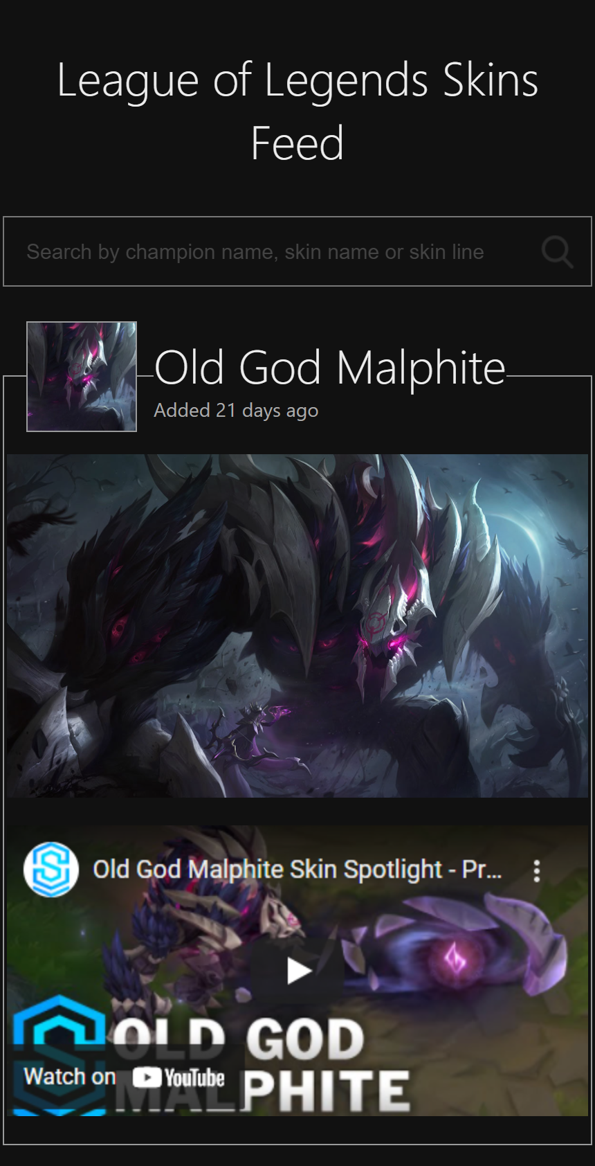 League of Legends Skins Feed gallery image