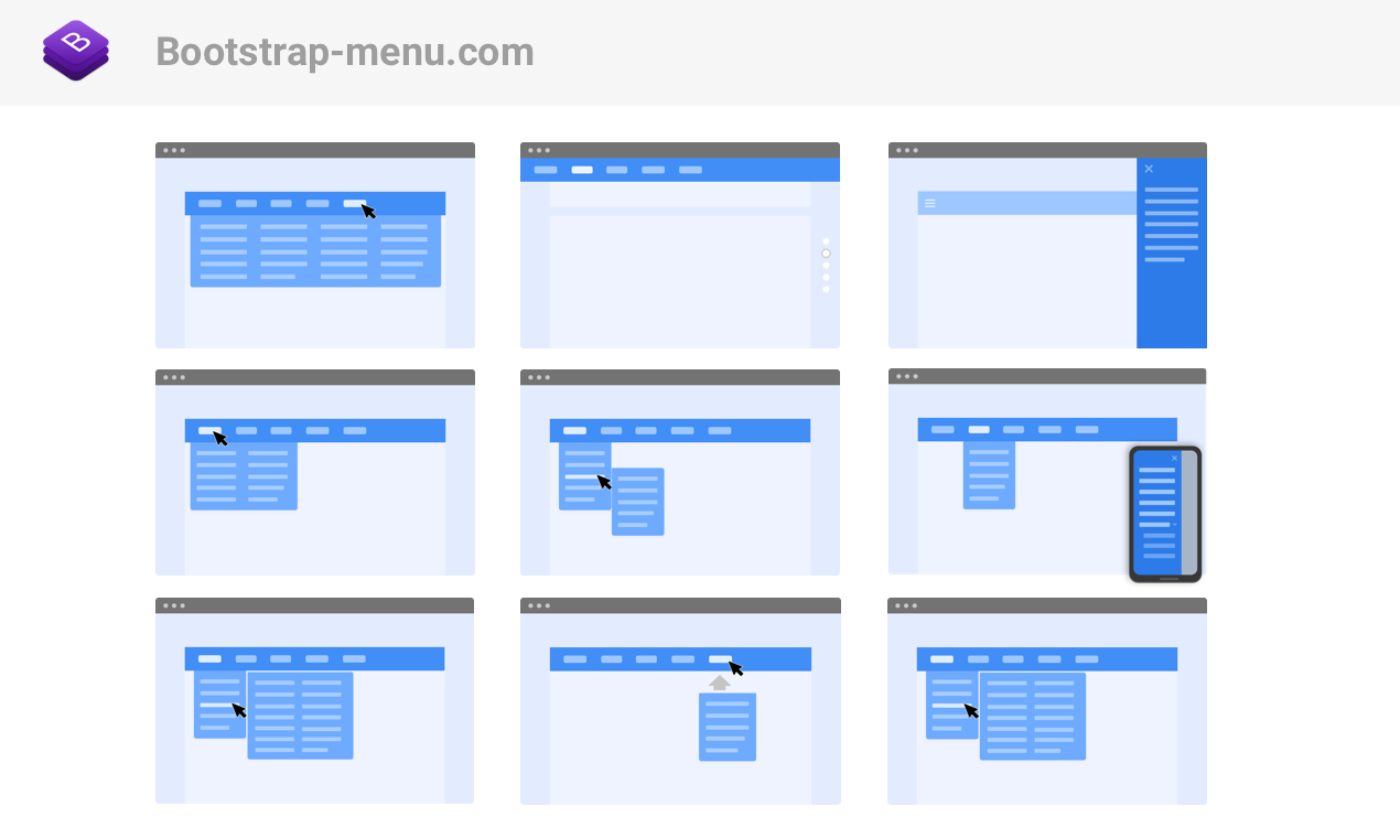 Bootstrap navbar menu examples gallery image