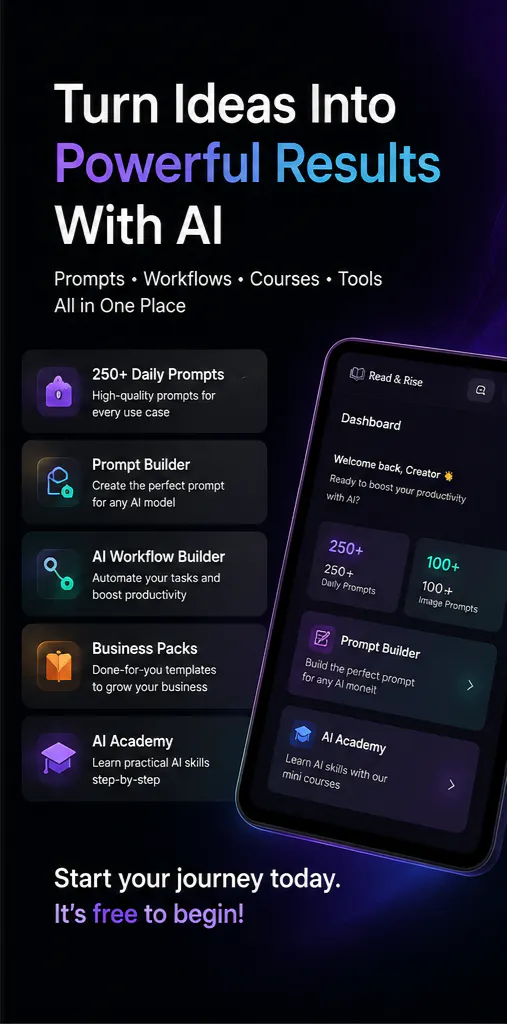 Read & Rise Ai Prompt Library gallery image