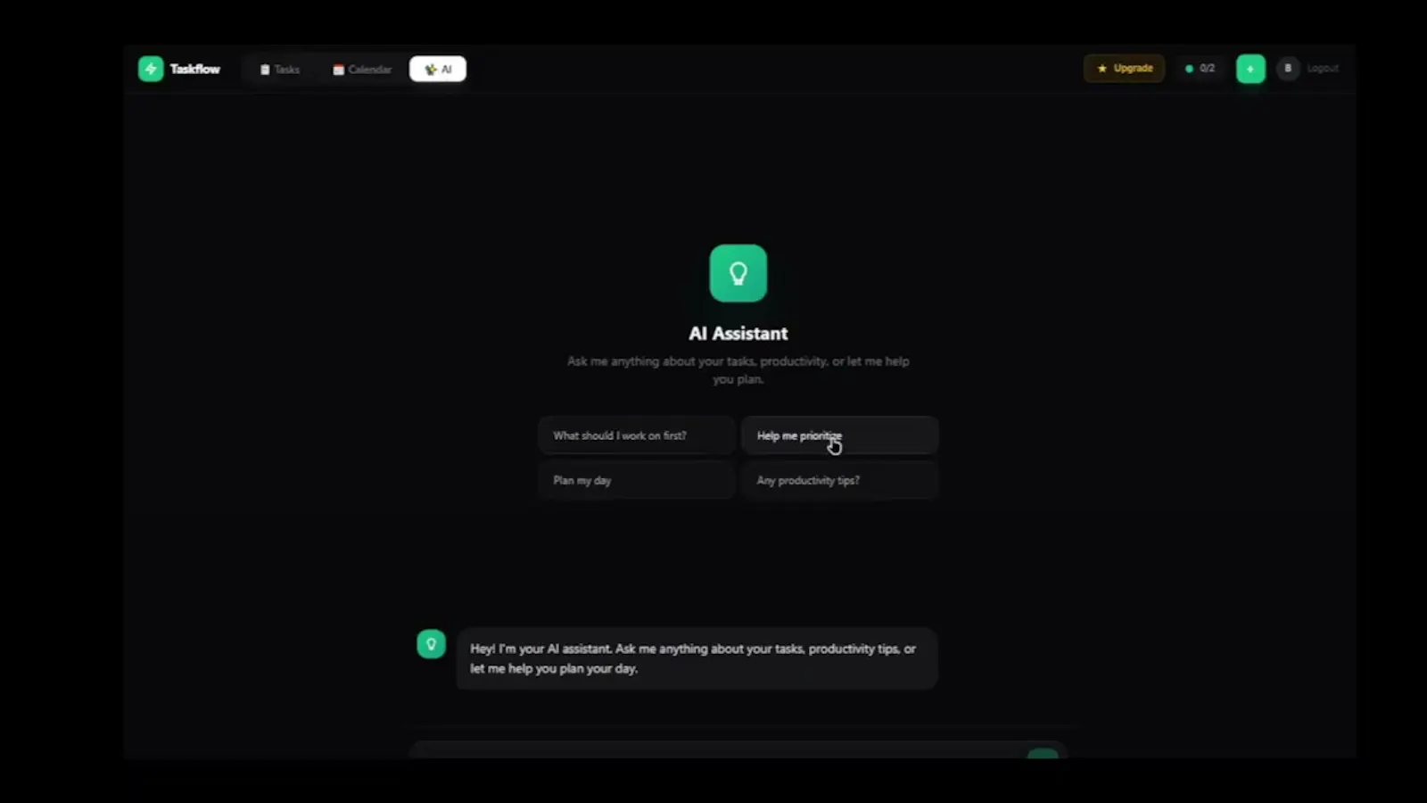Taskflow screenshot 1 (video preview)