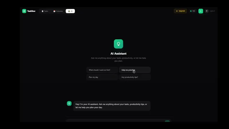 Taskflow screenshot 1 (video preview)