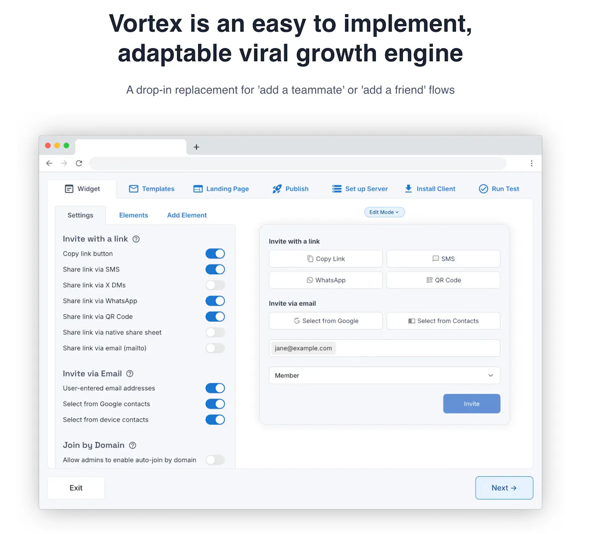 Vortex, 10X your k-factor for free.