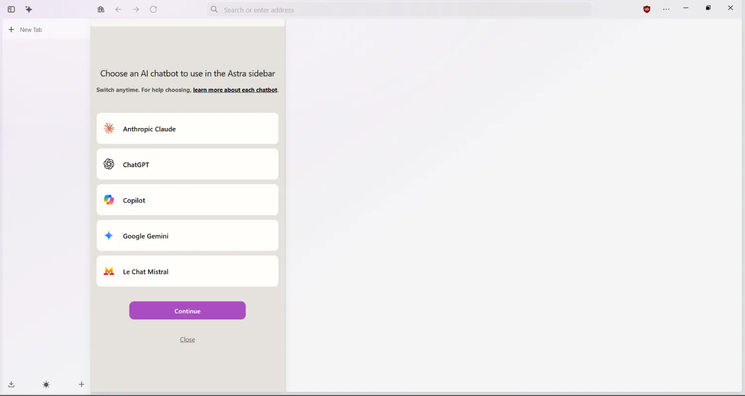 Astra Browser gallery image