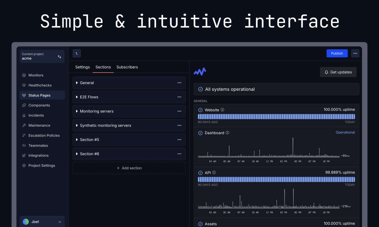 Hyperping - Uptime Monitoring met openbare en private statuspagina's media 4