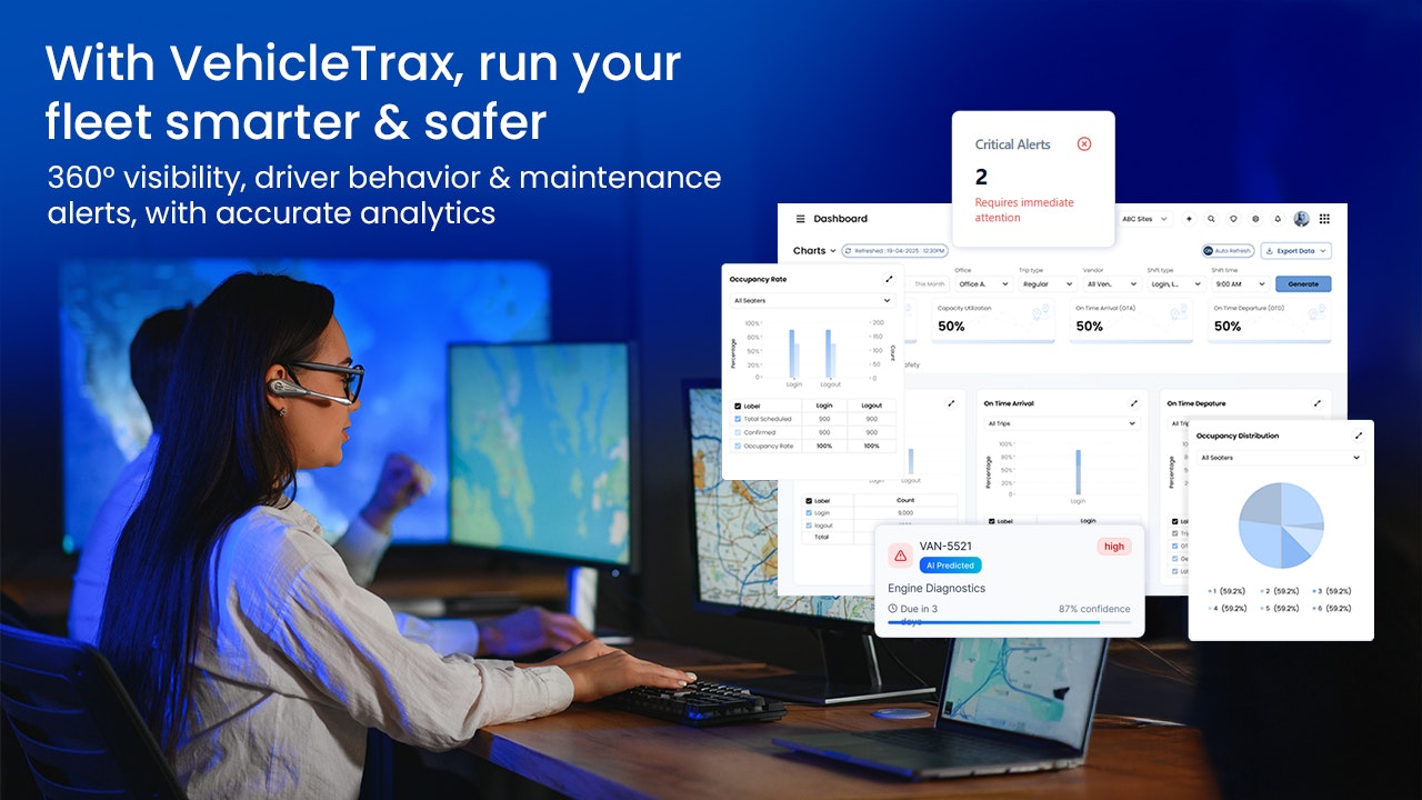 VehicleTrax - Main product screenshot demonstrating key features and user interface