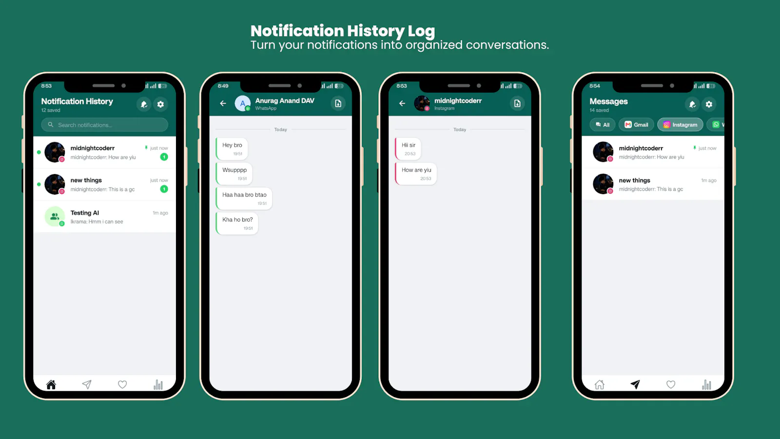 Notification History Log screenshot 1
