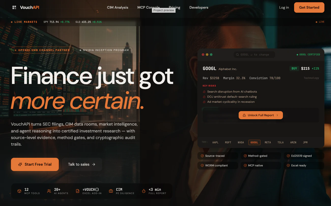 Vouch API screenshot 1