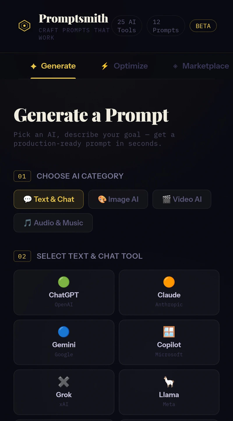 Promptsmith screenshot 2