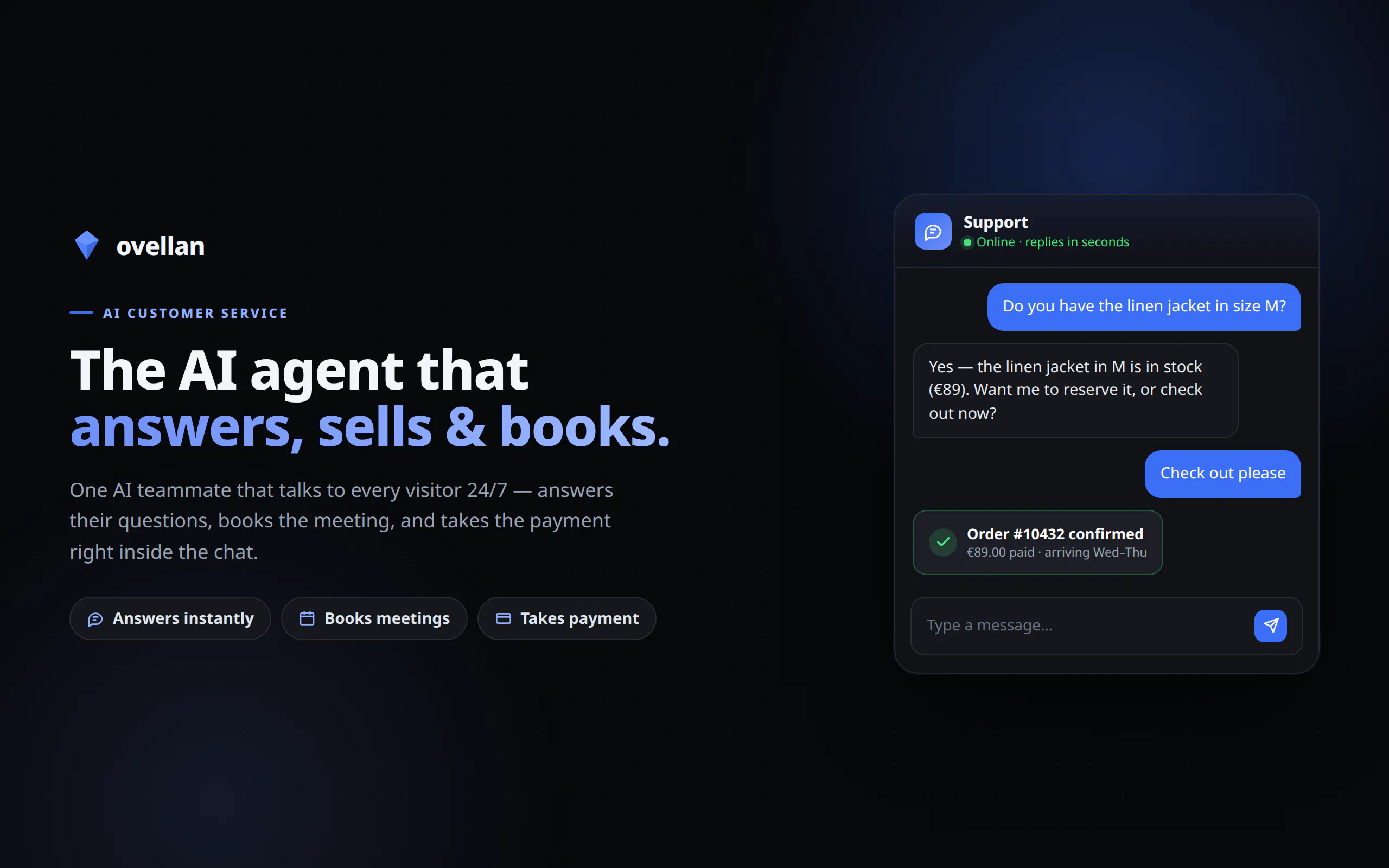 ovellan AI Customer Service agent gallery image