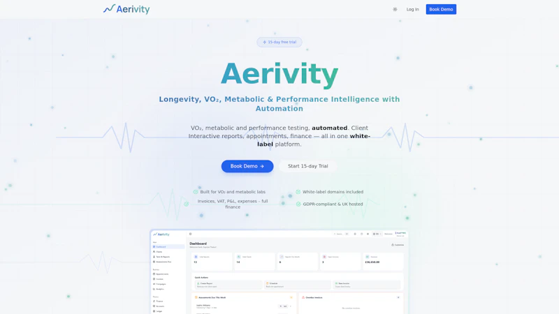 Aerivity - Longevity & Performance Intel screenshot 1