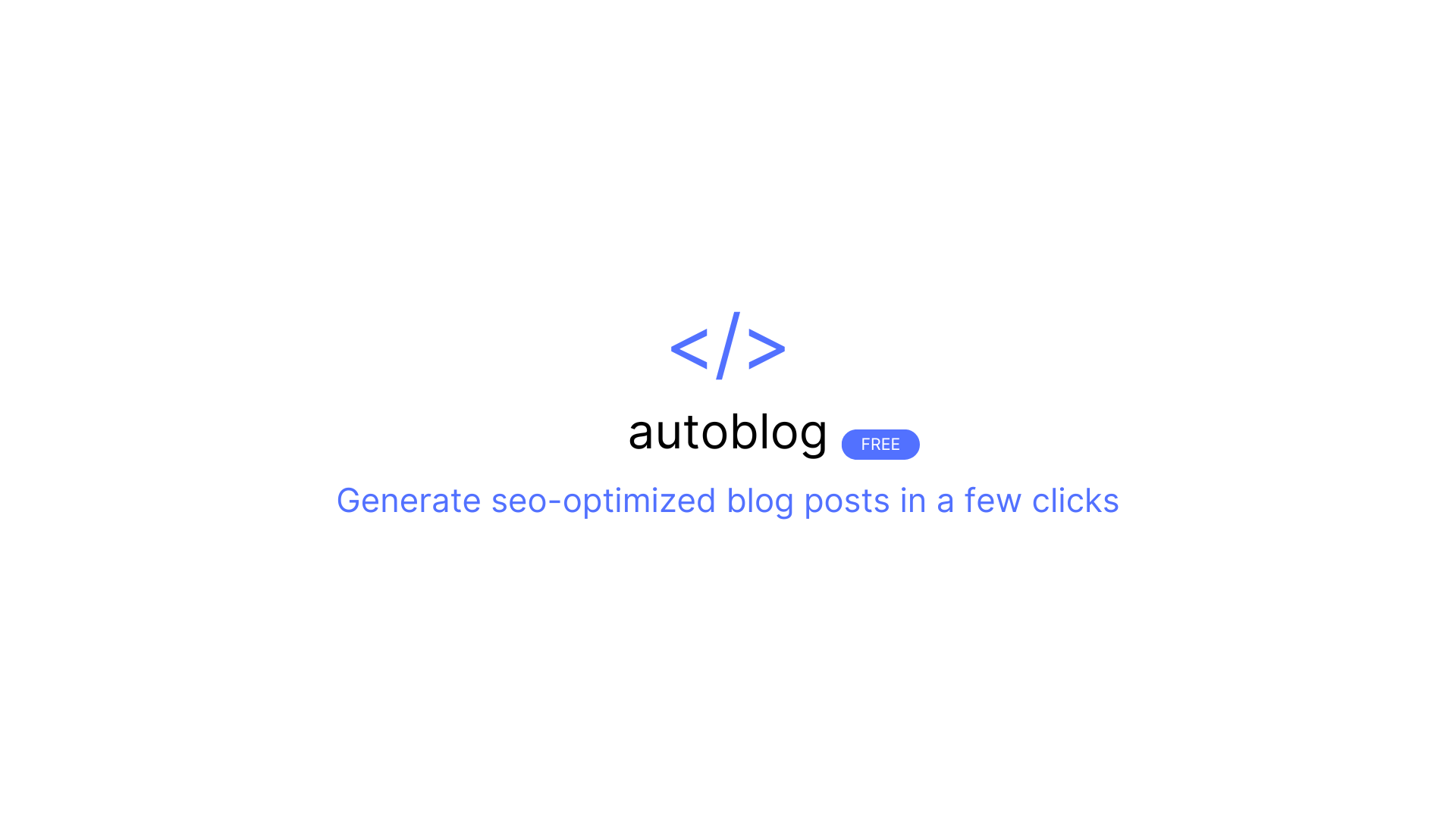 オートブログ - 数回クリックして、SEO最適化されたブログ投稿を生成しますメディア1
