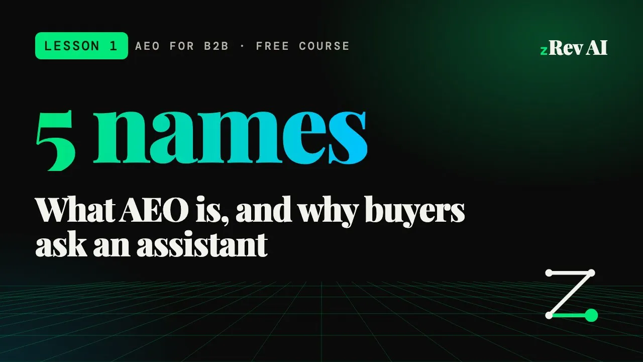 AEO for B2B by zRev AI gallery image