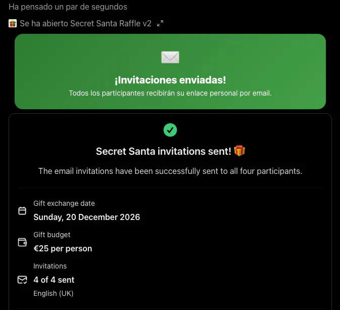 Secret Santa Raffle MCP gallery image