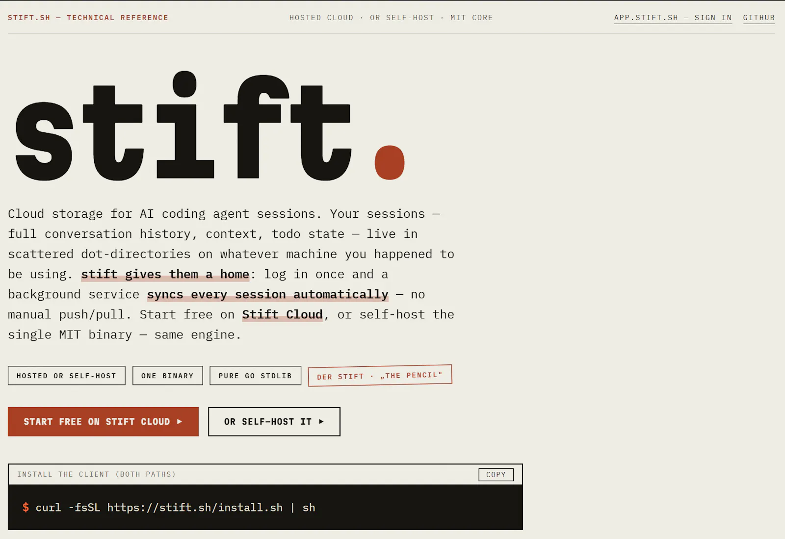 Stift screenshot 1