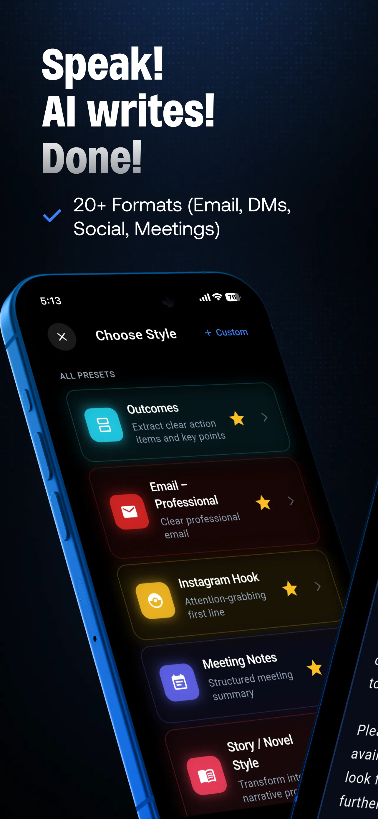 VoiceBubble — Speak. Get perfect text. 项目横幅