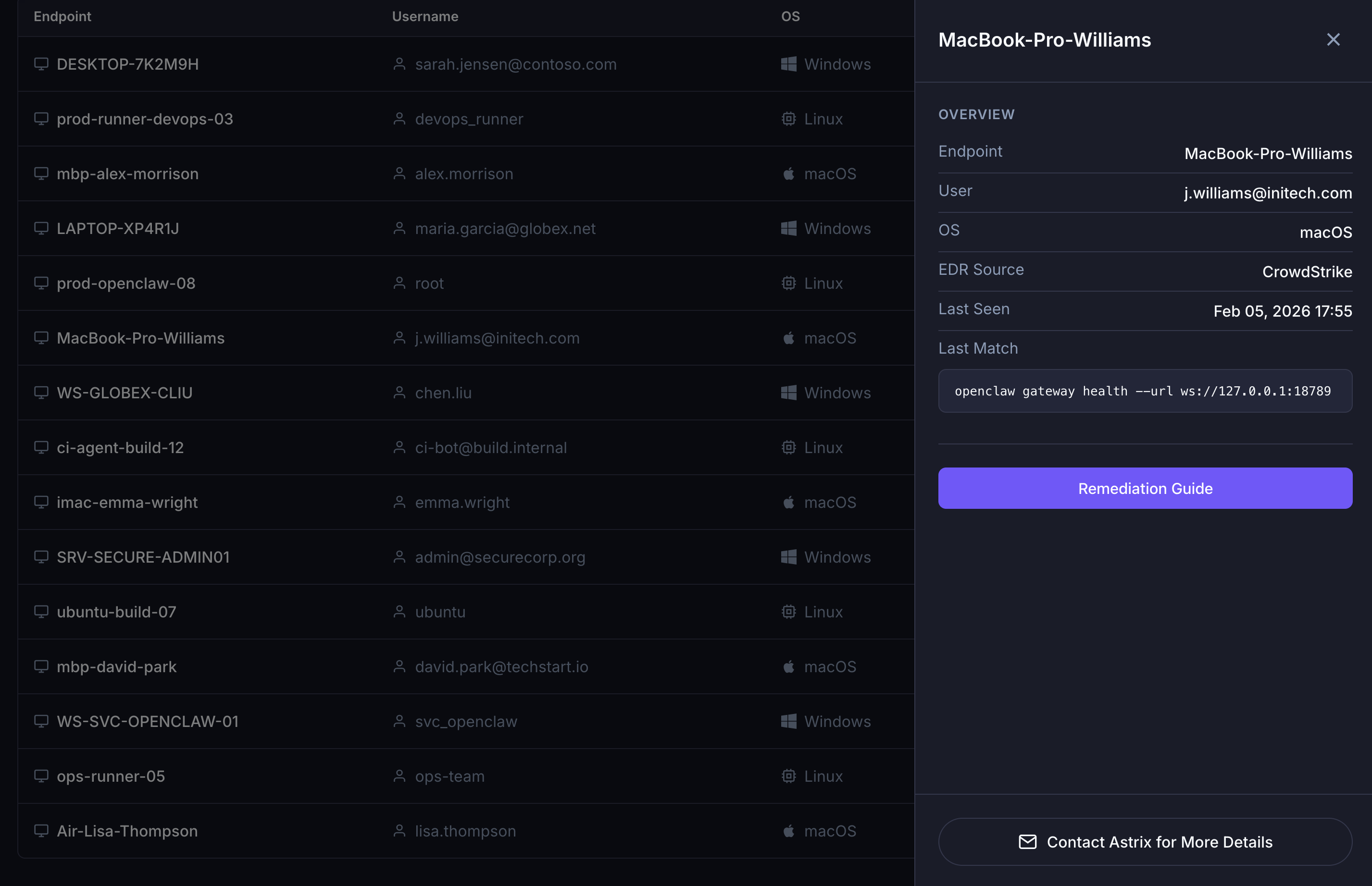 Astrix OpenClaw Scanner - Screenshot 2 showing product features and functionality