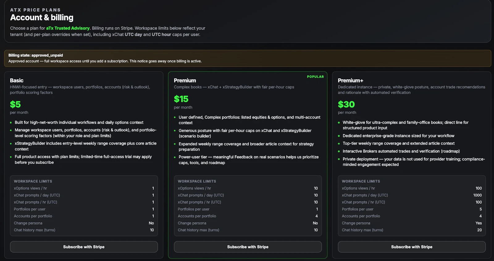 xFinance – xAI Options OS for HNWI screenshot 7