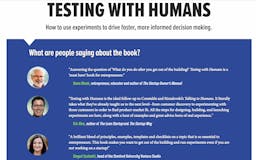 Testing with Humans: How to use experiments to drive faster, more informed decision making. media 2