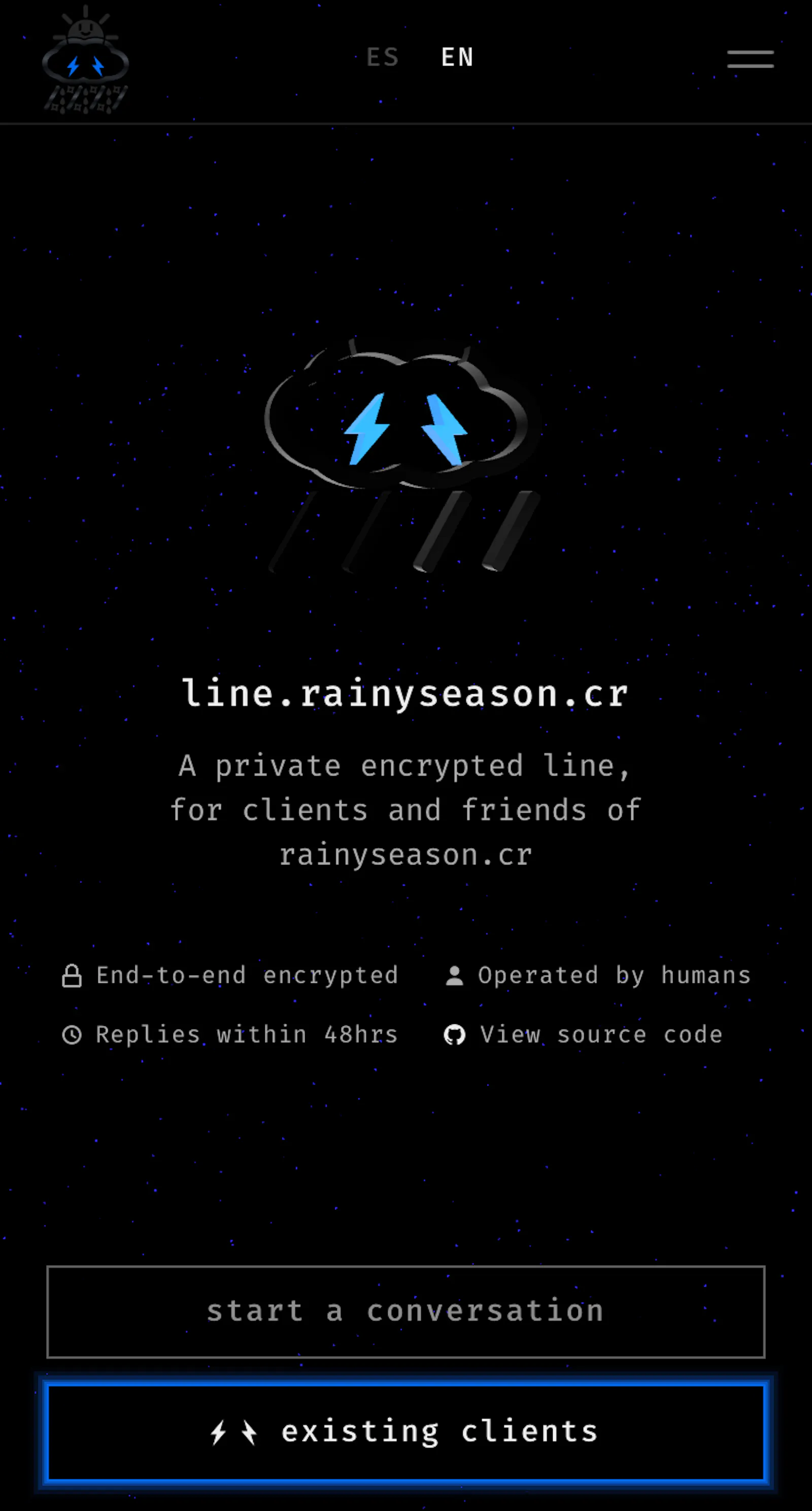 A private line to rainyseason.cr screenshot 2