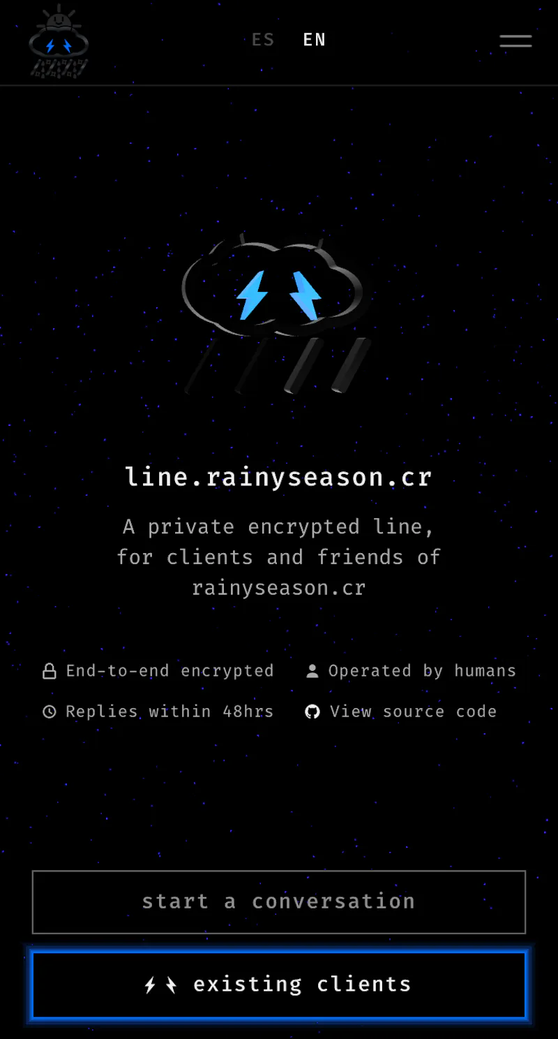 A private line to rainyseason.cr screenshot 2
