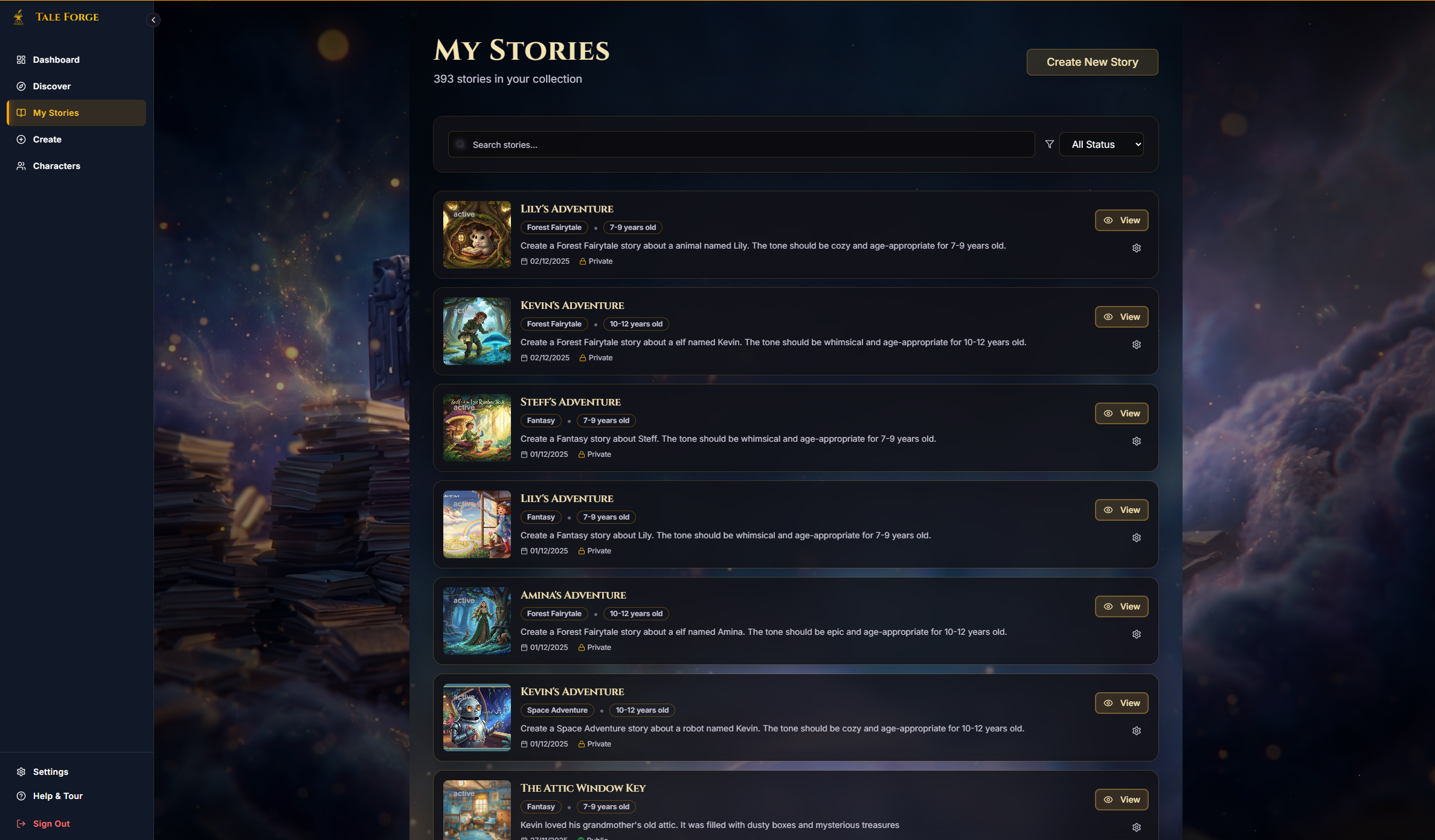 Tale Forge - Screenshot 4 showing product features and functionality