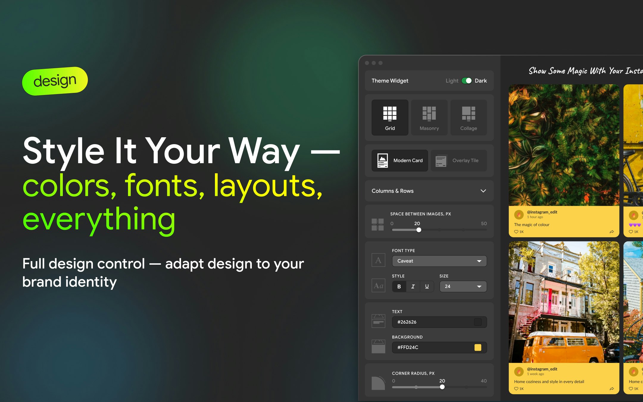Mirror App. Social Mix Feed Widget gallery image