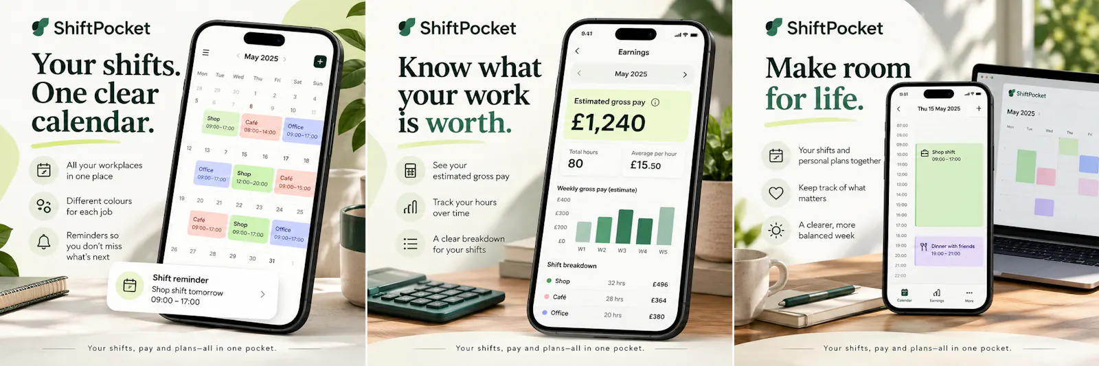 ShiftPocket — Your work, in balance screenshot 2