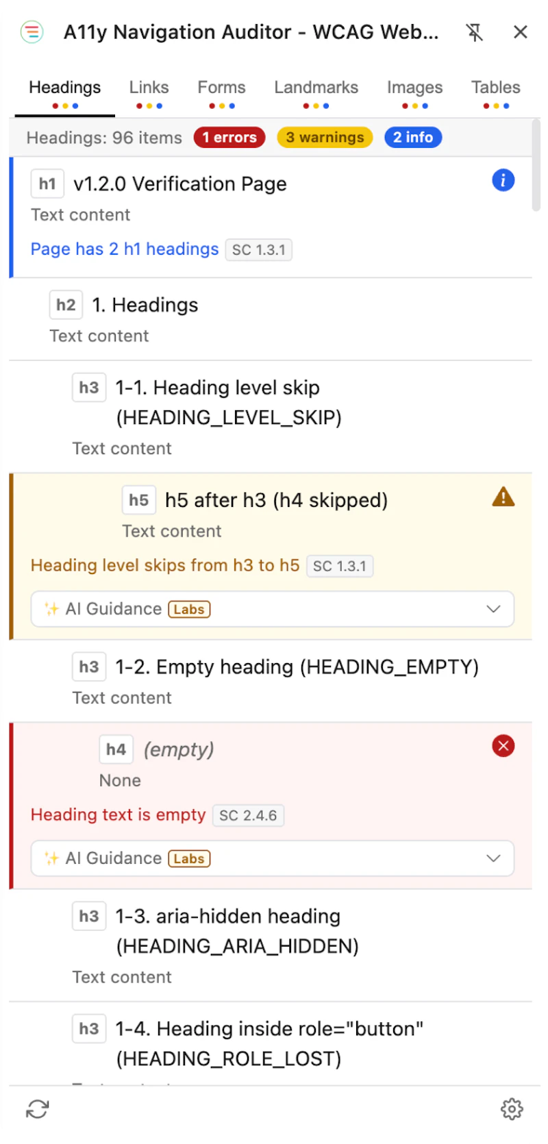 A11y Navigation Auditor screenshot 3