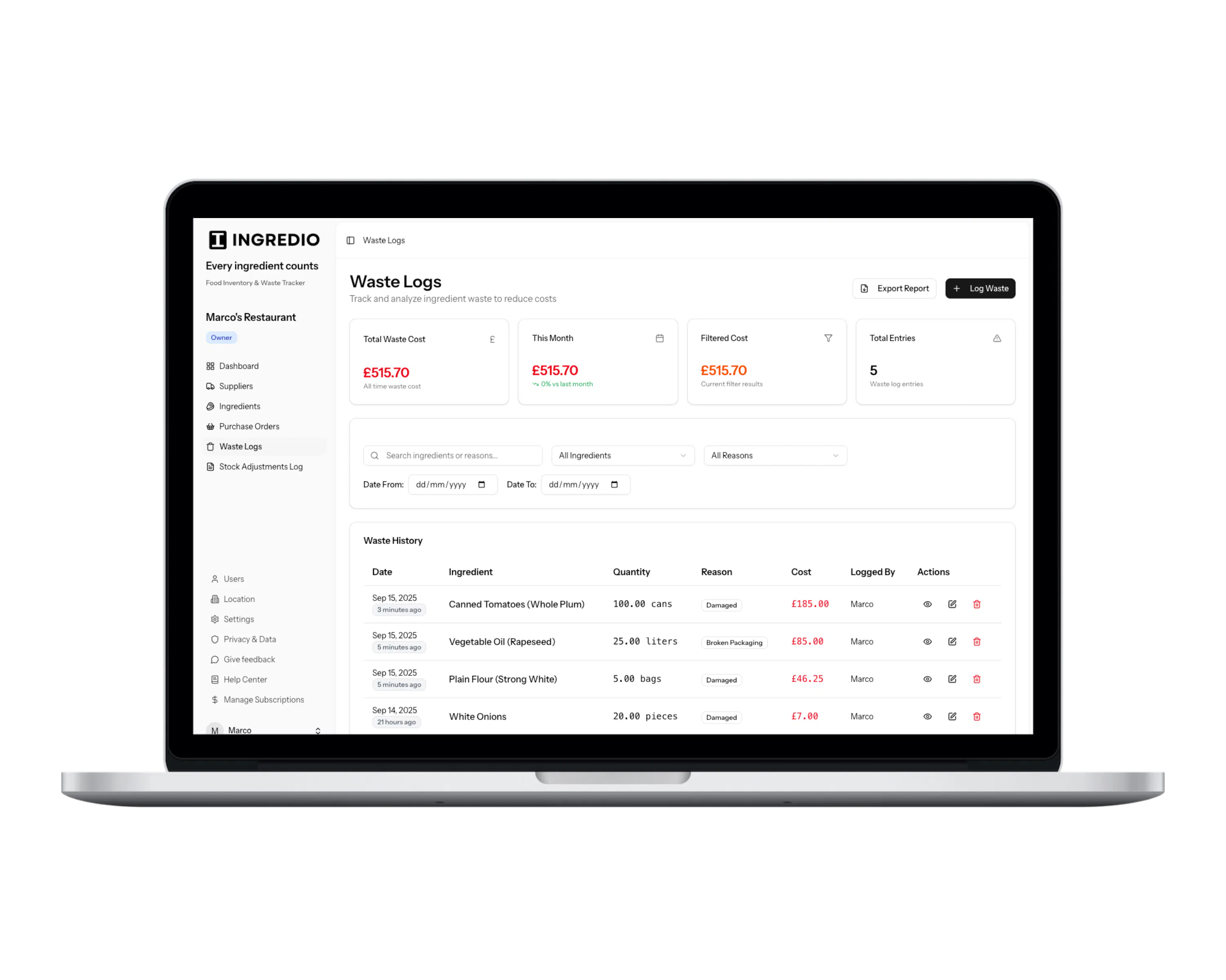 Ingredio: Food Inventory & Waste Tracker gallery image