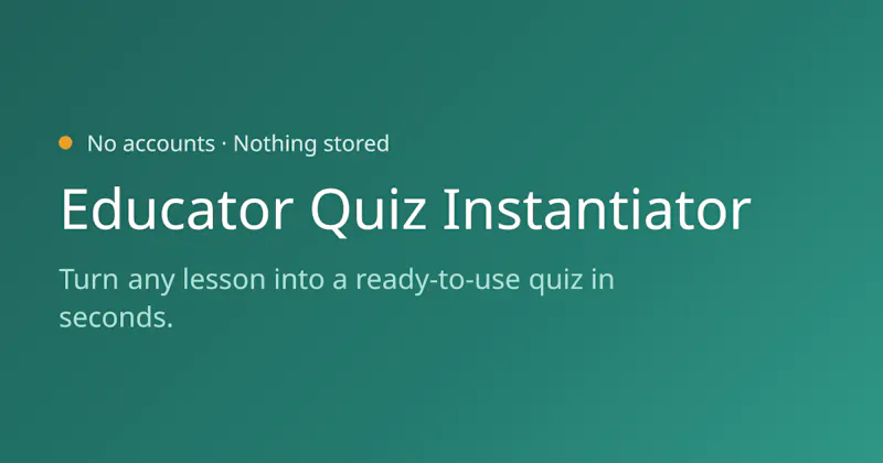Educator Quiz Instantiator screenshot 2
