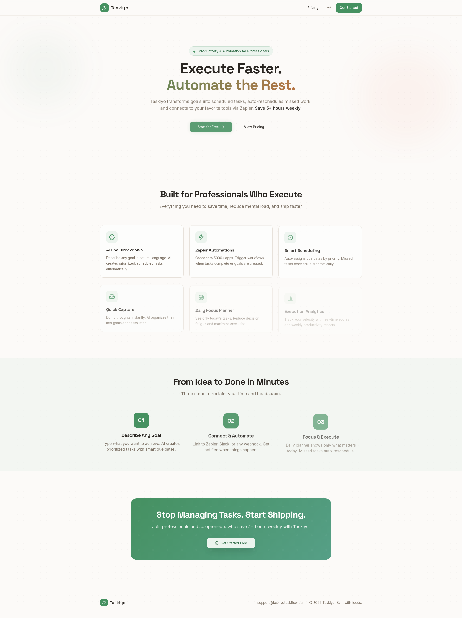 Tasklyo - Main product screenshot demonstrating key features and user interface