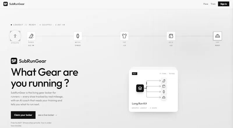 SubRunGear screenshot 2