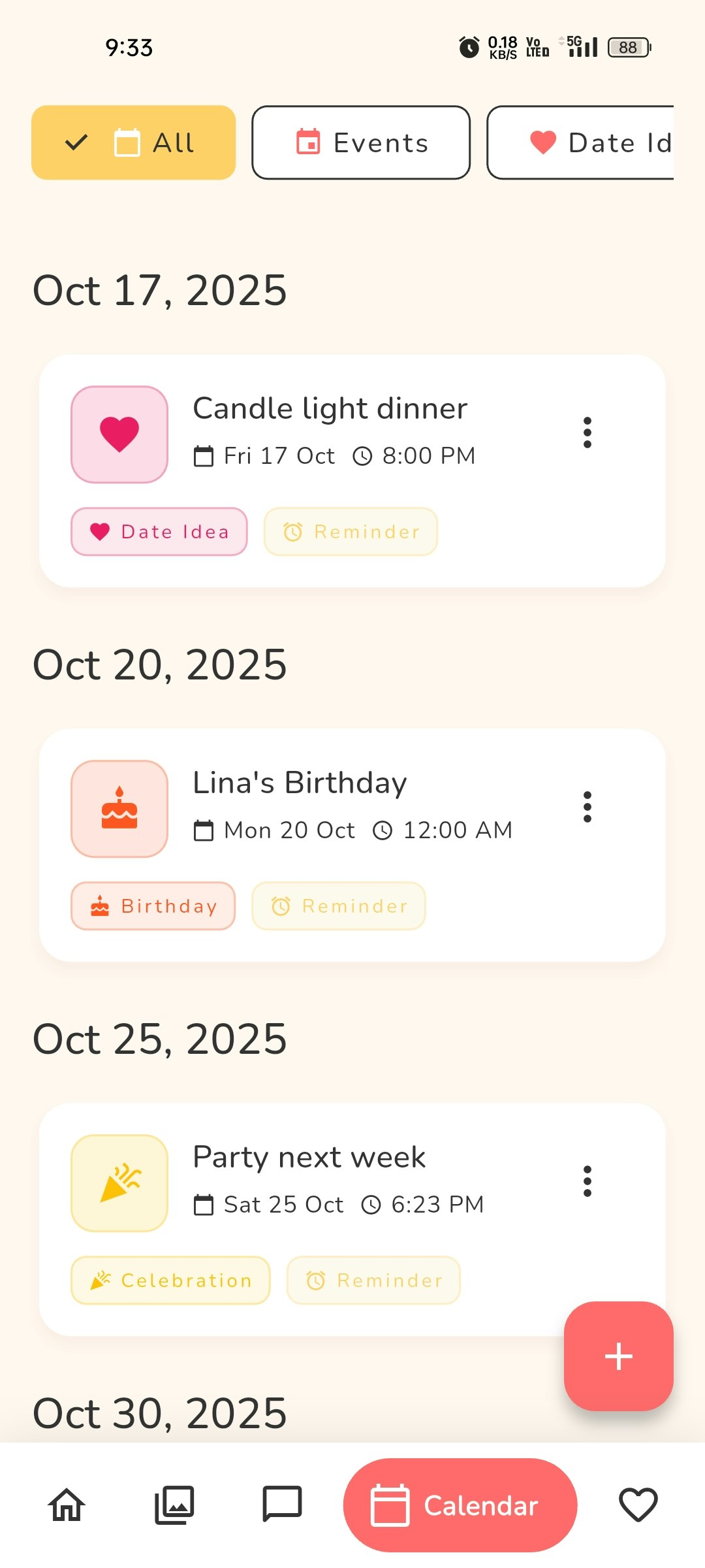 Feelings - Screenshot 2 showing product features and functionality