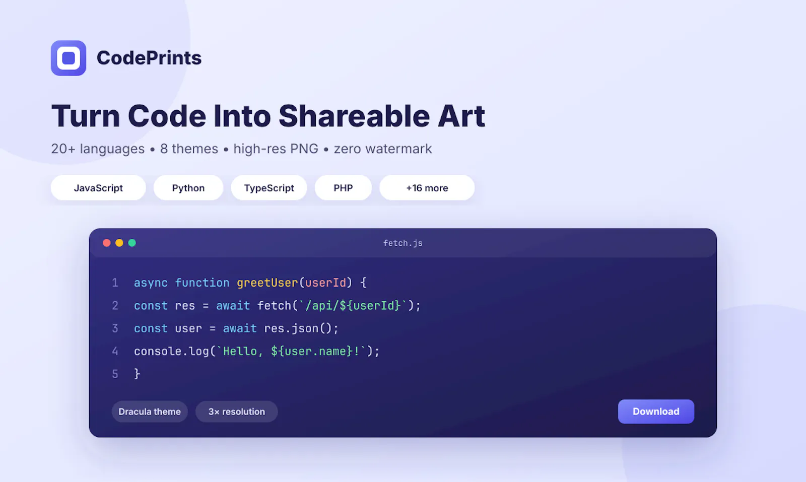 CodePrints screenshot 3