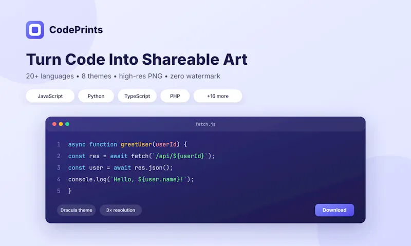 CodePrints screenshot 3