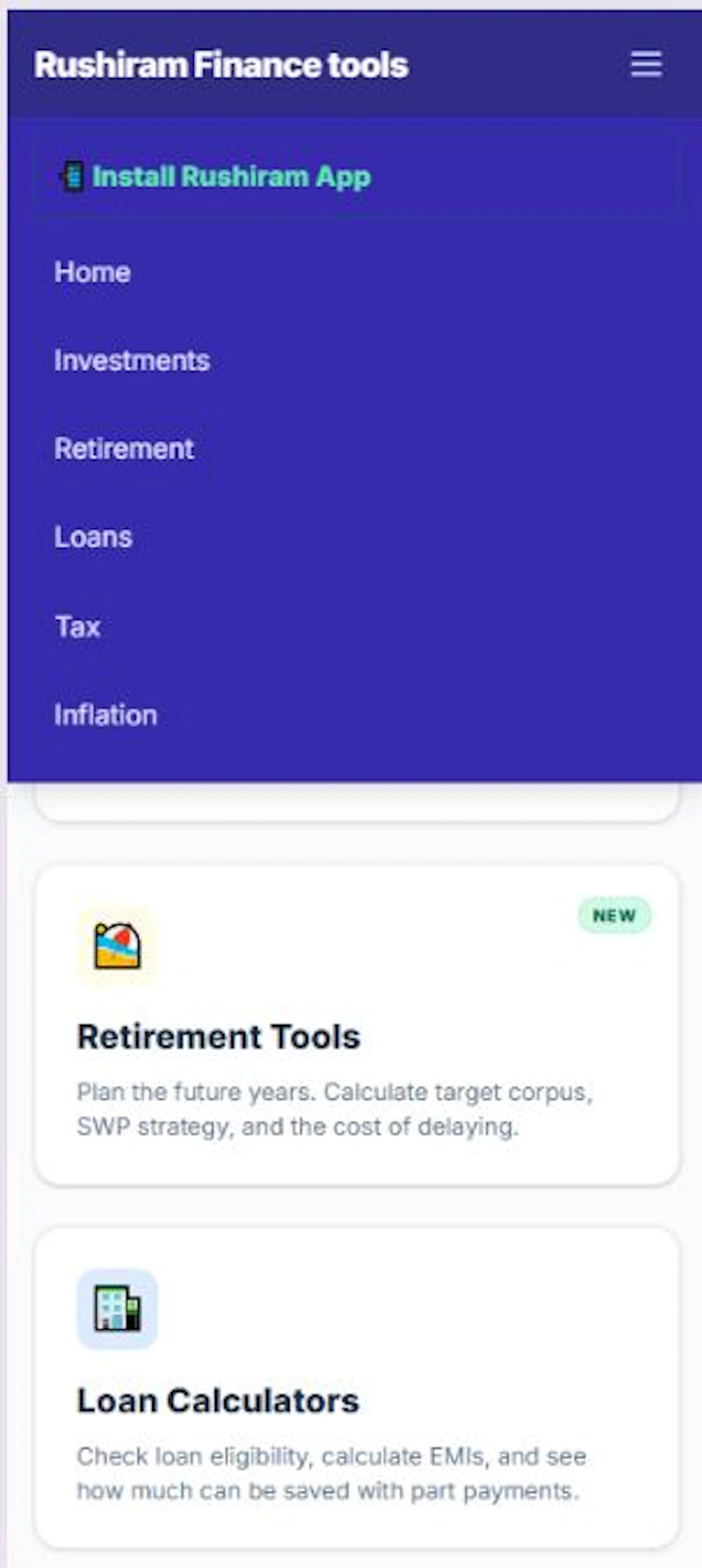 Rushiram Finance Tools 2.0 screenshot 2