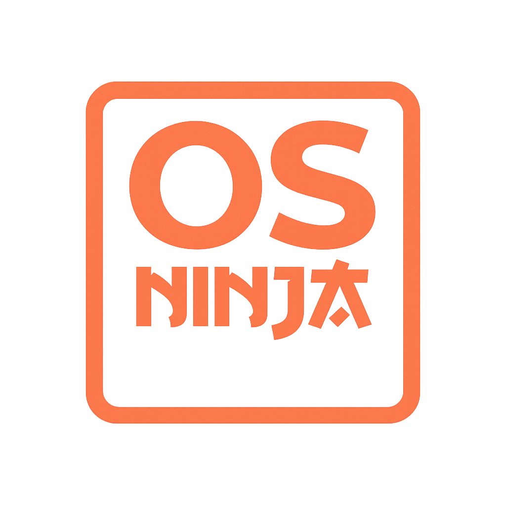 OS Ninja - Product Hunt launch logo and brand identity
