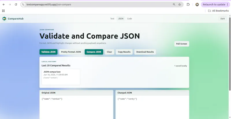 Text Compare Online screenshot 4