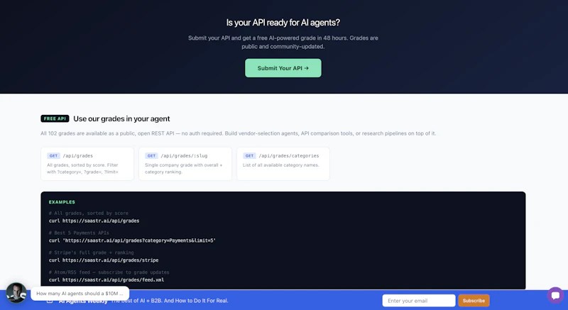 Agentic API Grader by SaaStr.ai screenshot 4