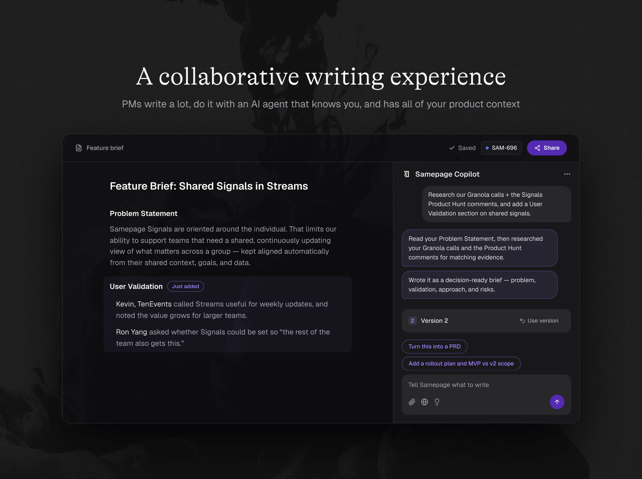 Samepage Artifacts screenshot 2