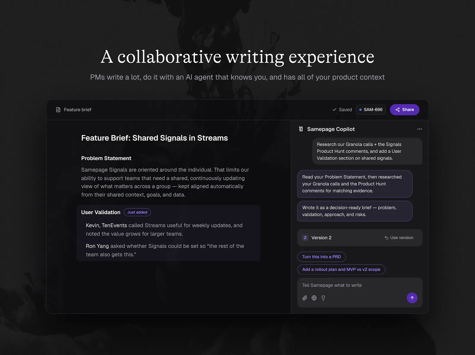 Samepage Artifacts screenshot 2