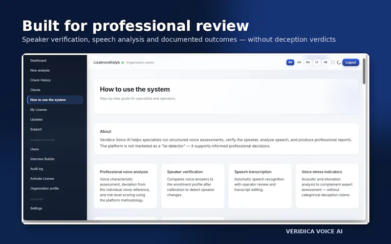 Veridica Voice AI screenshot 4