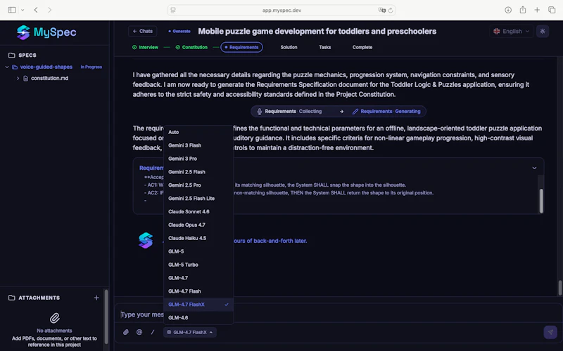 MySpec screenshot 8