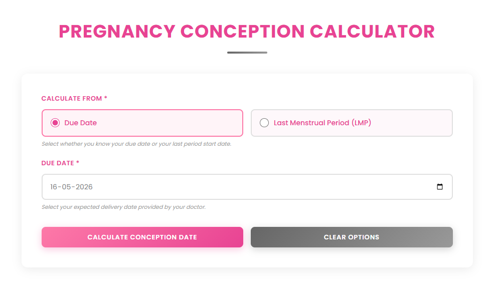 Pregnancy Conception Calculator gallery image