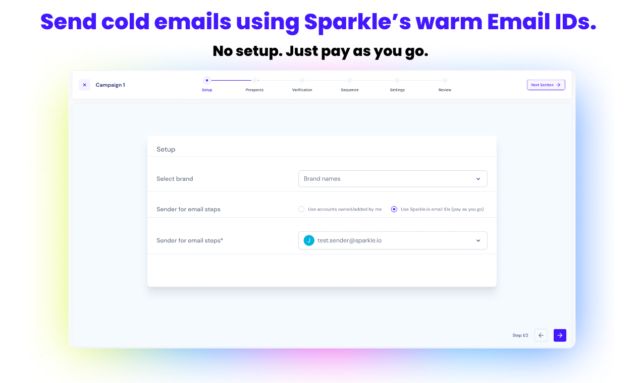 startuptile Sparkle-Simplified cold email outreach