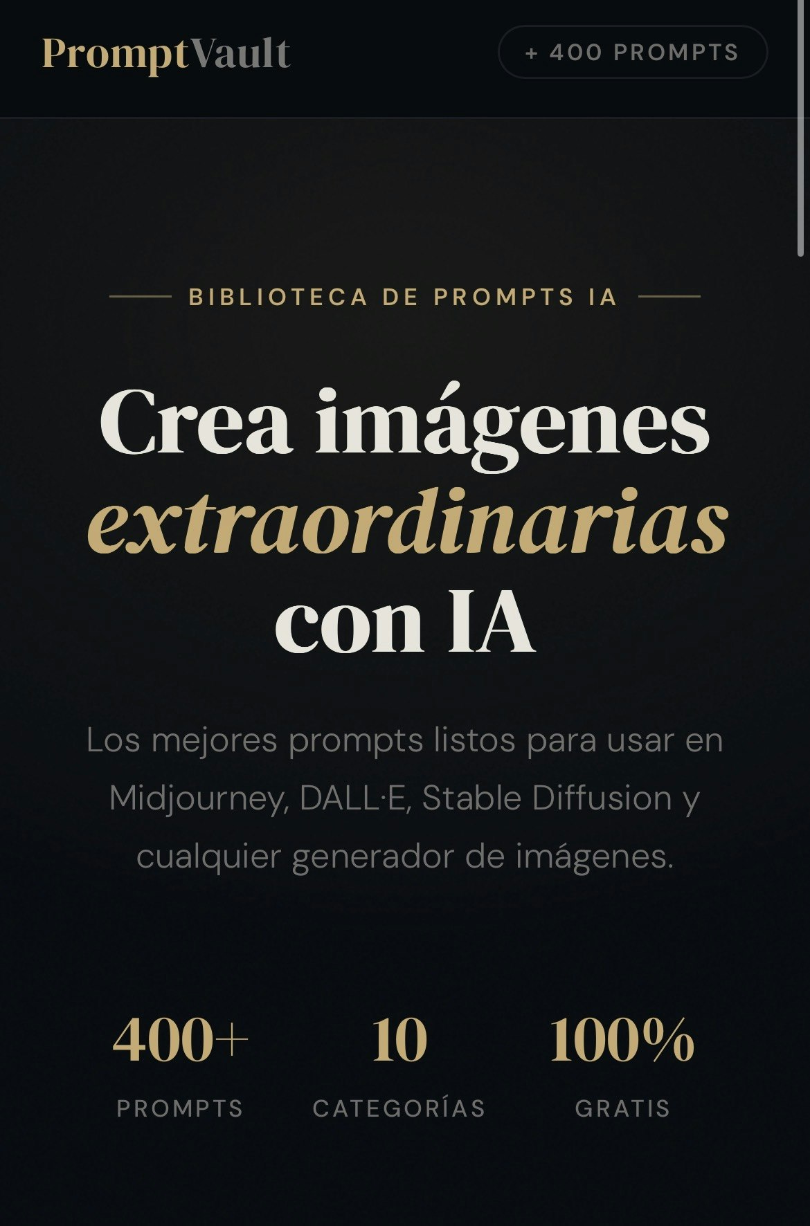 PromptVault - The best IA prompts gallery image